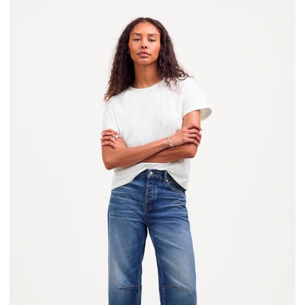Madewell White Short Sleeve Crewneck Tee